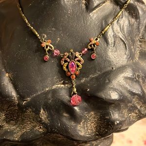 Sweet Romance crystal necklace and matching earrings.